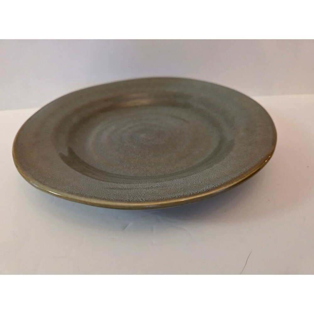 Gibson Elite Dinner Bowl 9" Gray Swirl Pattern With Subtle Glaze